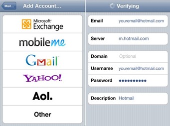 Setting push Hotmail on iPhone, IPAD and iPod Touch » Tutorial, Tips